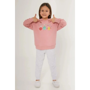 KIZ ÇOCUK EŞOFMAN TAKIM - RETRO PEMBE