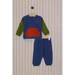 US POLO ERKEK BEBEK 2LI TAKIM - GECE MAVİSİ