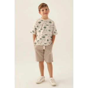 ERKEK ÇOCUK BERMUDA TAKIM - BEJ