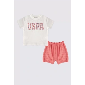 KIZ BEBEK 2 LI KISA KOL T-SHIRT TAKIM - BEYAZ