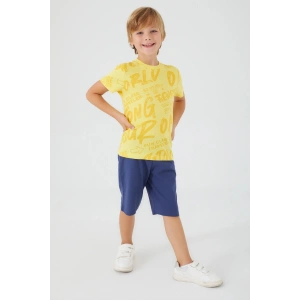 ERKEK ÇOCUK BERMUDA TAKIM - LİMONİ