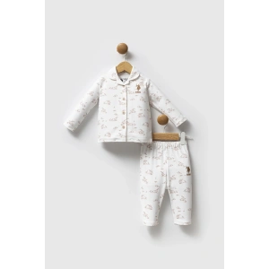 U.S.POLO ASSN KIZ BEBEK GÖMLEK PİJAMA TAKIM - Beyaz