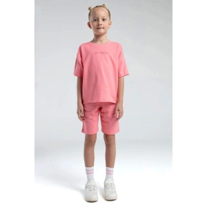 KIZ ÇOCUK BERMUDA TAKIM - NEON PEMBE