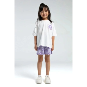 KIZ ÇOCUK ŞORT TAKIM - Beyaz