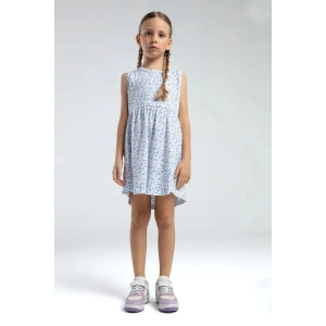 KIZ ÇOCUK ELBİSE - BEYAZ/A.İNDİGO