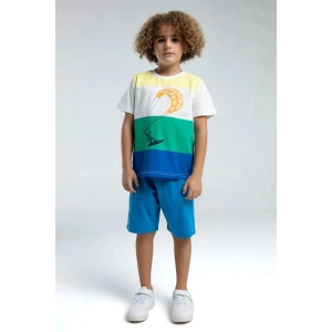 ERKEK ÇOCUK BERMUDA TAKIM - BEYAZ/COBALT