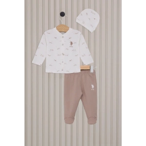 US POLO ERKEK BEBEK PATİKLİ 3LÜ TAKIM - BEYAZ