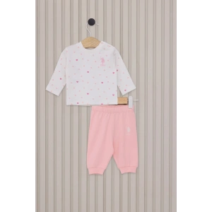 US POLO KIZ BEBEK 2LI TAKIM - BEYAZ