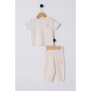 U.S.POLO ASSN. KIZ BEBEK 2Lİ TAKIM - EKRU