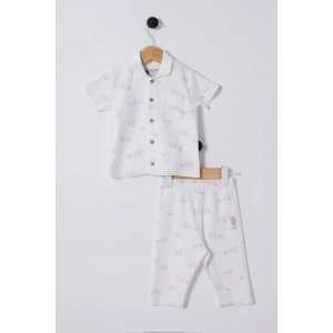 U.S POLO ASSN ERKEK BEBEK PİJAMA TAKIMI - Beyaz