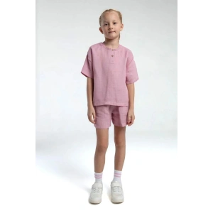 KIZ ÇOCUK ŞORT TAKIM - GÜL KURUSU