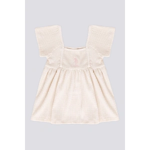 US POLO KIZ BEBEK 2 LI KISA KOL T-SHIRT TAKIM - BEJ