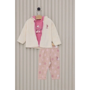 US POLO KIZ BEBEK 3LU TAKIM - BEYAZ