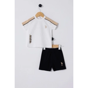 U.S POLO ASSN ERKEK BEBEK 2Lİ TAKIM - BEYAZ/BEJ