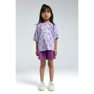 KIZ ÇOCUK ŞORT TAKIM - LİLA