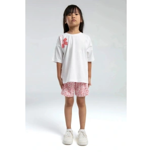 KIZ ÇOCUK ŞORT TAKIM - Beyaz