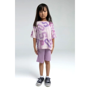 KIZ ÇOCUK BERMUDA TAKIM - TOZ PEMBE