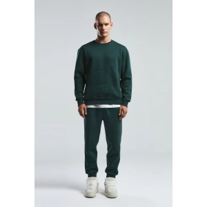 Benmanaj Erkek Beyaz Sweatshirt - Yeşil