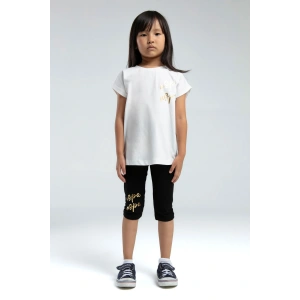 KIZ ÇOCUK KAPRİ TAYT TAKIM - Beyaz