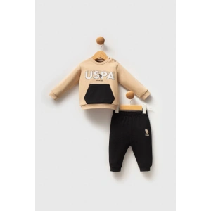 U.S.POLO ASSN ERKEK BEBEK 2Lİ TAKIM - BEJ
