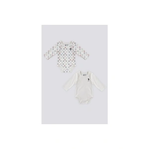 ERKEK BEBEK 2 Lİ UZUN KOLLU BODY SETİ - KREM/KREM