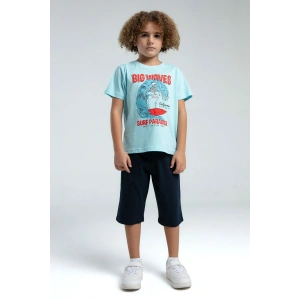 ERKEK ÇOCUK KAPRİ TAKIM - AÇIK MAVİ