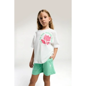 KIZ ÇOCUK ŞORT TAKIM - BEYAZ