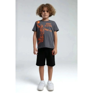 ERKEK ÇOCUK BERMUDA TAKIM - FÜME