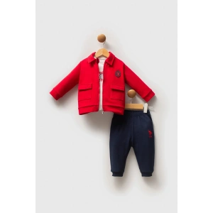 U.S.POLO ASSN ERKEK BEBEK 3 LÜ TAKIM - KIRMIZI