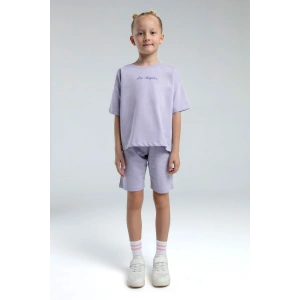 KIZ ÇOCUK BERMUDA TAKIM - LİLA
