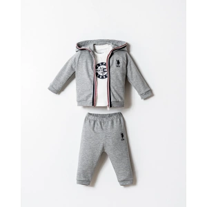 U.S.POLO ASSN. ERKEK BEBEK 3 LÜ TAKIM - GRİ MELANJ
