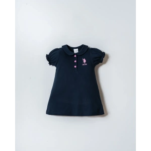 U.S POLO ASSN. KIZ BEBEK PİKE ELBİSE - LACİVERT