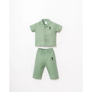 U.S.POLO ERKEK BEBEK GÖMLEK PİJAMA TAKIMI - ÇAĞLA