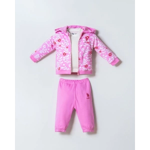 U.S ASSN. KIZ BEBEK 3 LÜ TAKIM - PEMBE