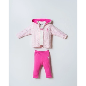 U.S POLO ASSN. KIZ BEBEK 3 LÜ TAKIM - EKRU