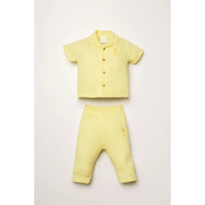 U.S POLO ASSN. KIZ BEBEK GÖMLEK PİJAMA TAKIM - A.SARI
