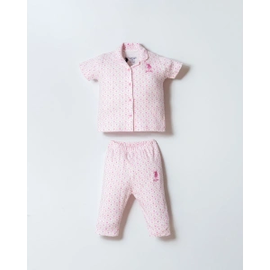 U.S POLO ASSN. KIZ BEBEK GÖMLEK PİJAMA TAKIM - EKRU