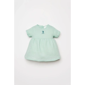 U.S POLO ASSN. KIZ BEBEK MÜSLİN ELBİSE - NİL