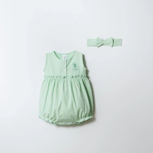 U.S POLO ASSN. KIZ BEBEK BANDANALI DOKUMA TULUM - Yeşil