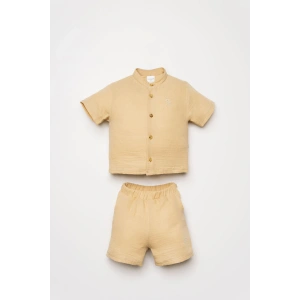 U.S.POLO ASSN. ERKEK BEBEK ŞORT GÖMLEK TAKIM - KUM