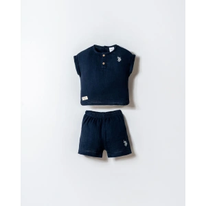 U.S.POLO ASSN. ERKEK BEBEK ŞORT GÖMLEK TAKIM - LACİVERT