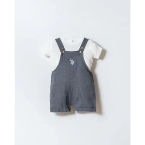 U.S.POLO ASSN. ERKEK BEBEK SALOPET 2 Lİ TAKIM - KOYU GRİ