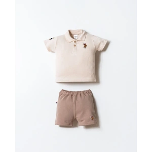 U.S.POLO ASSN. ERKEK BEBEK ŞORT T-SHIRT TAKIM - BEJ