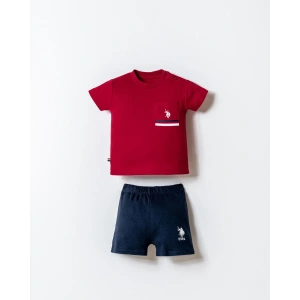 U.S.POLO ASSN. ERKEK BEBEK ŞORT T-SHIRT TAKIM - KIRMIZI