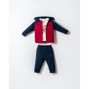 U.S.POLO ASSN. ERKEK BEBEK 3 LÜ TAKIM - KIRMIZI