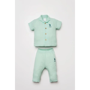 U.S POLO ASSN. KIZ BEBEK GÖMLEK PİJAMA TAKIM - NİL
