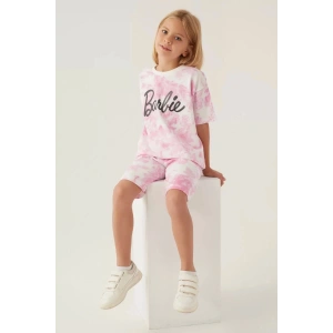 BARBIE KIZ ÇOCUK BERMUDA TAKIM - LAVANTA