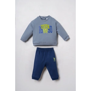 US.S.POLO ASSN. ERKEK BEBEK 2Lİ TAKIM - İNDİGO