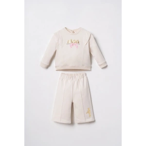 U.S.POLO ASSN. KIZ BEBEK 2Lİ TAKIM - EKRU