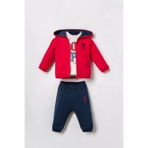 U.S.POLO ASSN. ERKEK BEBEK 3LÜ TAKIM - KIRMIZI